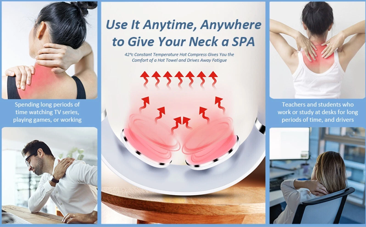 Portable Electric Neck Massager Cervical Relaxation Device for Home, Office & Travel
