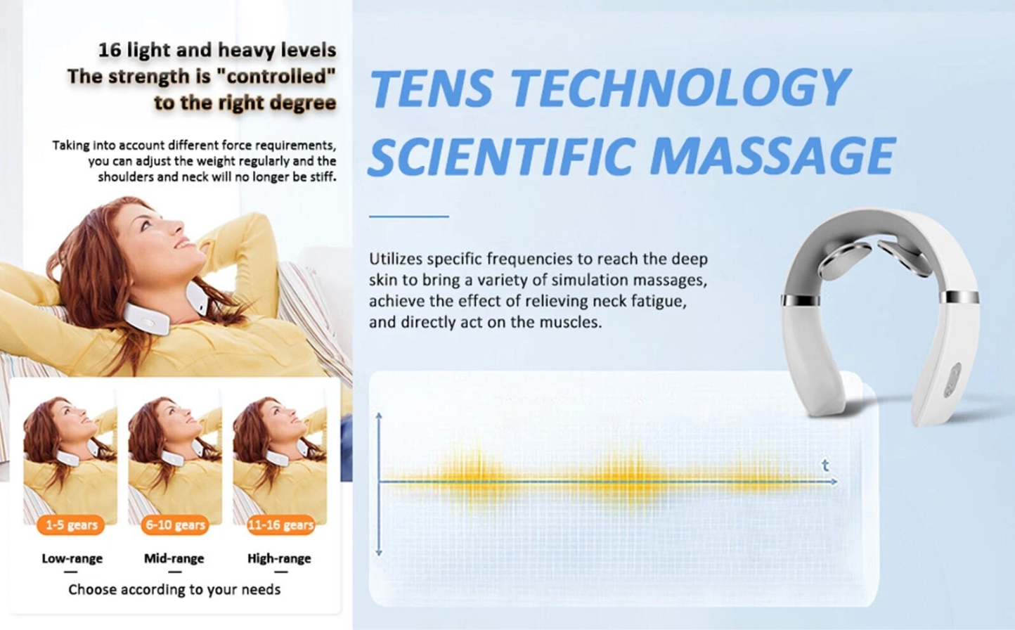 Portable Electric Neck Massager Cervical Relaxation Device for Home, Office & Travel