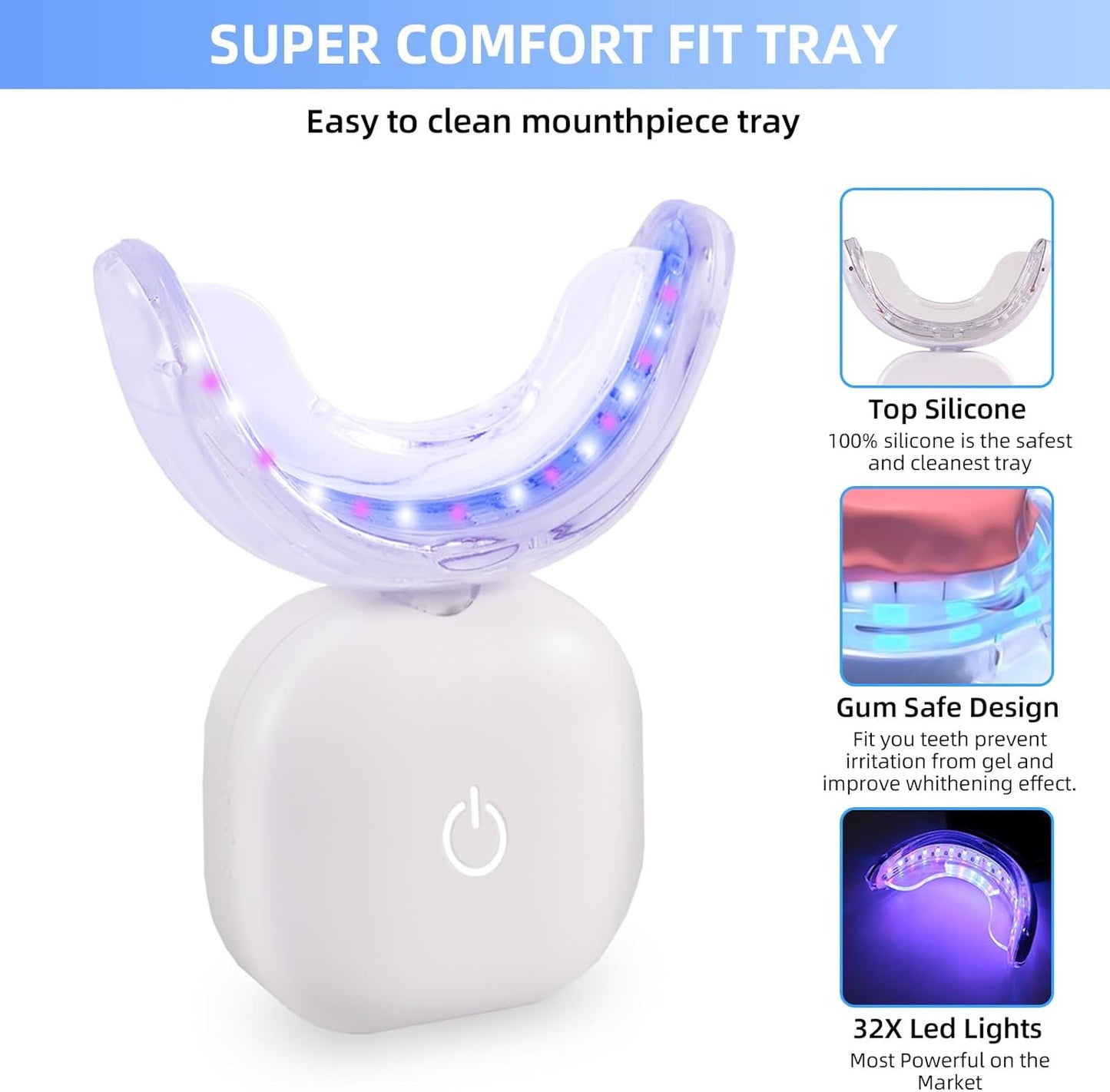 Wireless LED Teeth Whitening Light Dental Care Device for Adults