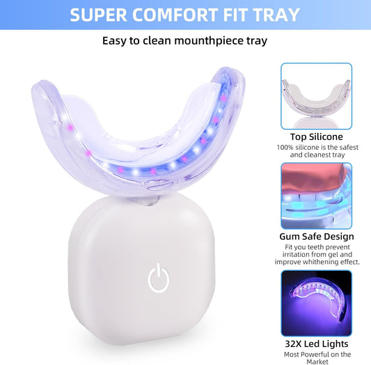 Wireless LED Teeth Whitening Light Dental Care Device for Adults