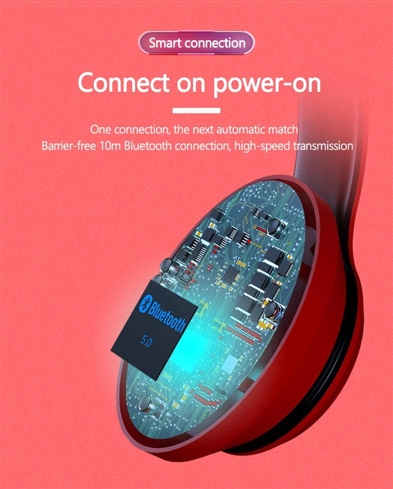 Lenovo HD200 Wireless Bluetooth Over-Ear Headphones with Noise Cancellation for Gaming & Music