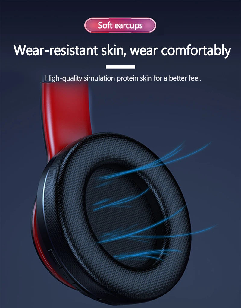 Lenovo HD200 Wireless Bluetooth Over-Ear Headphones with Noise Cancellation for Gaming & Music