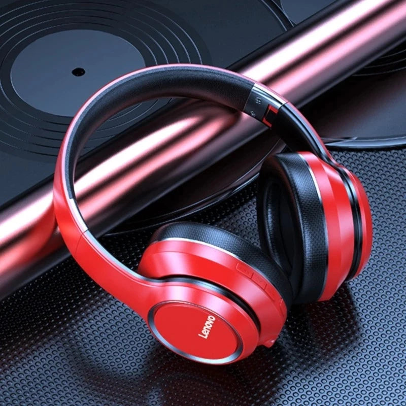 Lenovo HD200 Wireless Bluetooth Over-Ear Headphones with Noise Cancellation for Gaming & Music