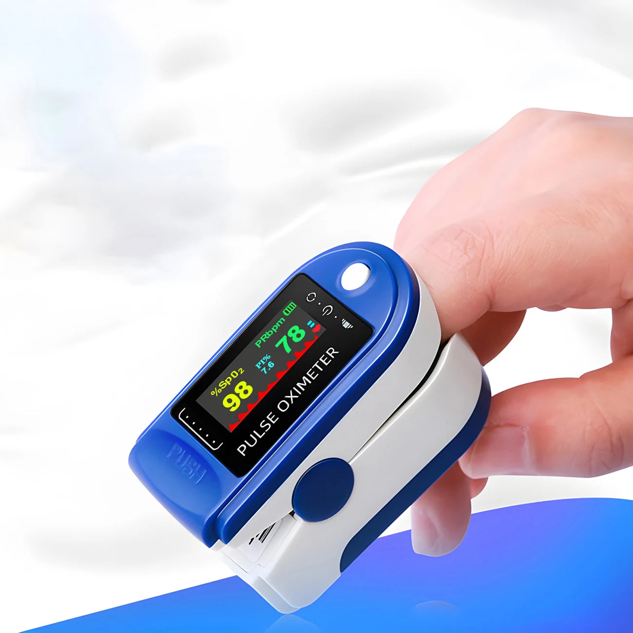Visual Fingertip Pulse Oximeter Saturation SpO2 with Display – Blood Oxygen Saturation for Home Use
