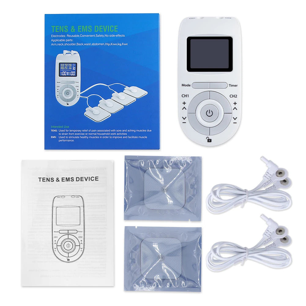 Electric Muscle Stimulator with 12 Modes – Digital Body Massager for Relaxation and Fitness Recovery