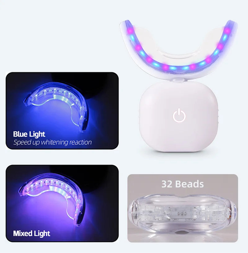 Wireless LED Teeth Whitening Light Dental Care Device for Adults