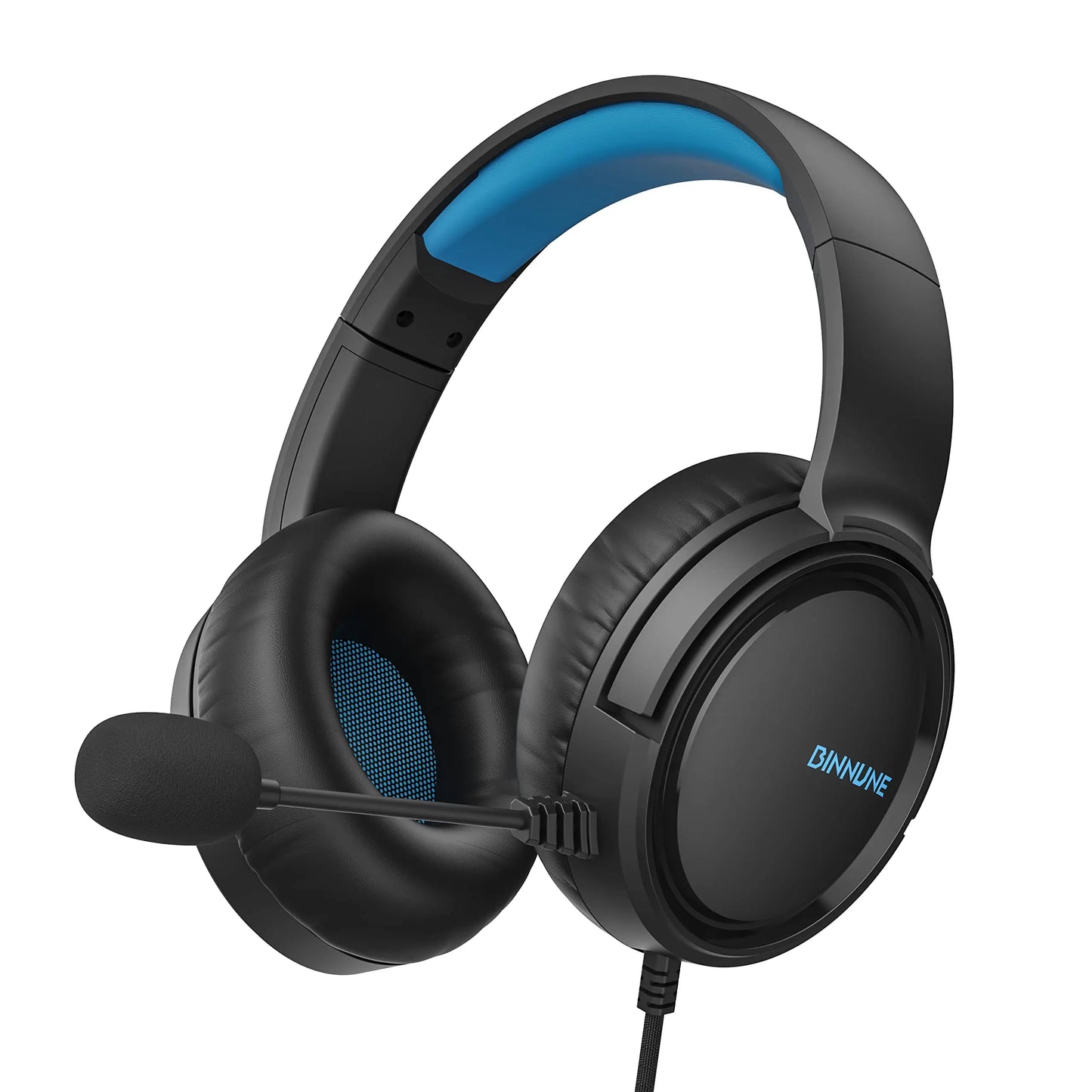 BINNUNE Wired Gaming Headphones 97dB with Microphone for PS4 PS5 Xbox Series Tablets & Laptops