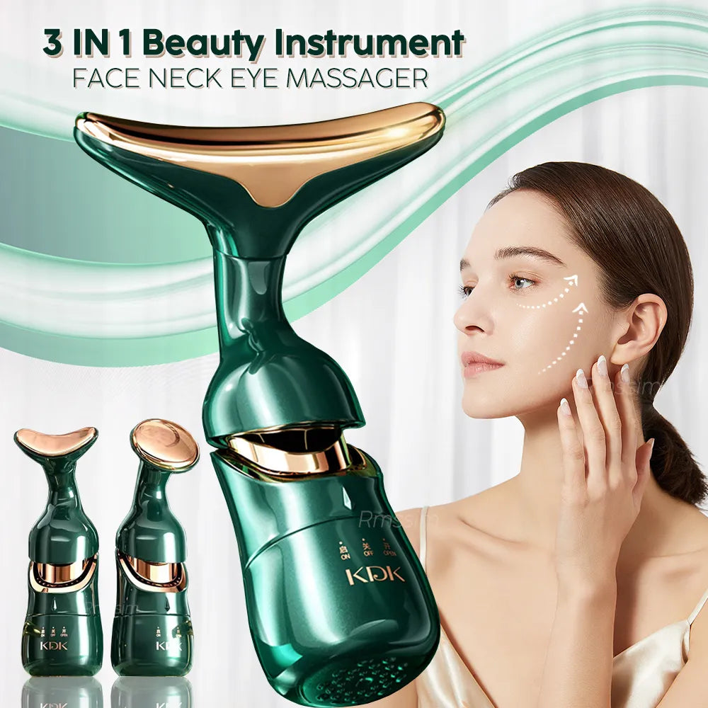 Microcurrent Face Neck & Eye Massage Beauty Device for Skin Care & Relaxation