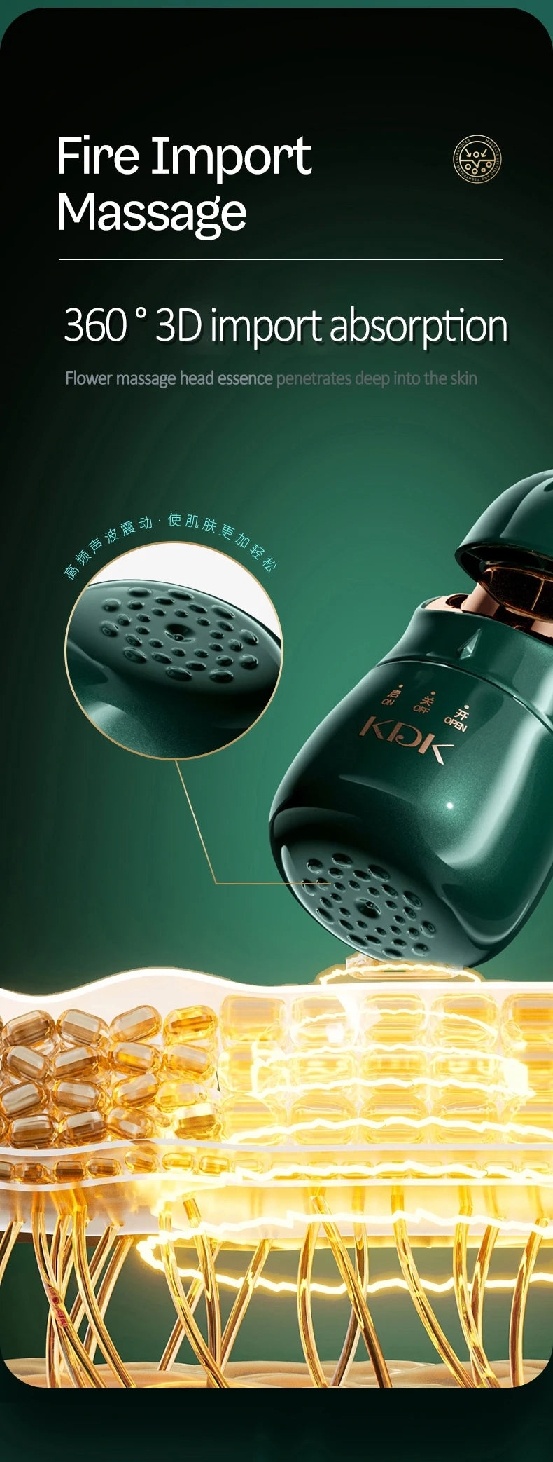 Microcurrent Face Neck & Eye Massage Beauty Device for Skin Care & Relaxation