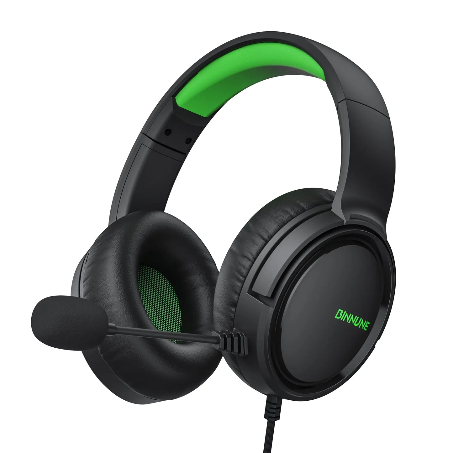 BINNUNE Wired Gaming Headphones 97dB with Microphone for PS4 PS5 Xbox Series Tablets & Laptops