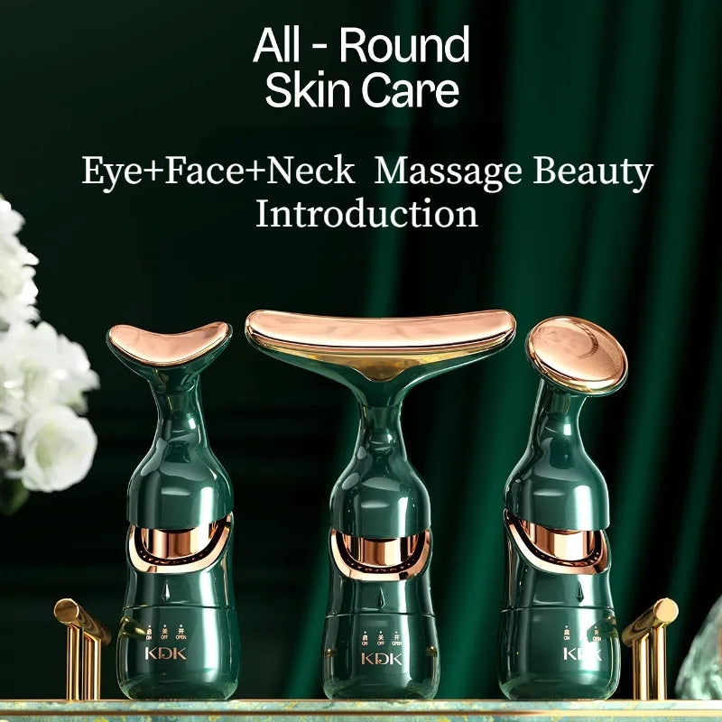 Microcurrent Face Neck & Eye Massage Beauty Device for Skin Care & Relaxation