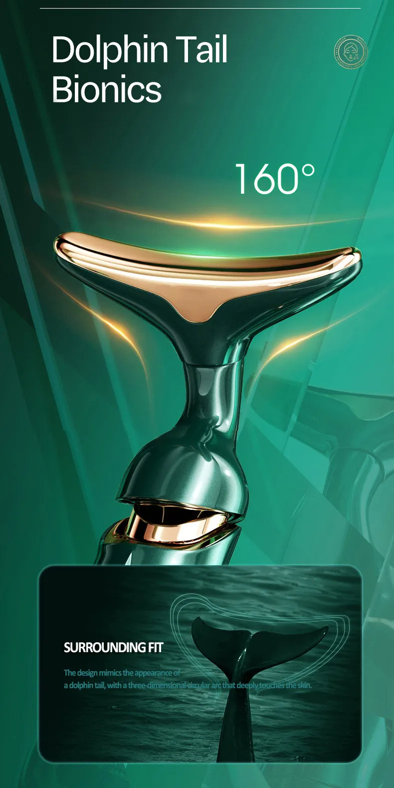 Microcurrent Face Neck & Eye Massage Beauty Device for Skin Care & Relaxation