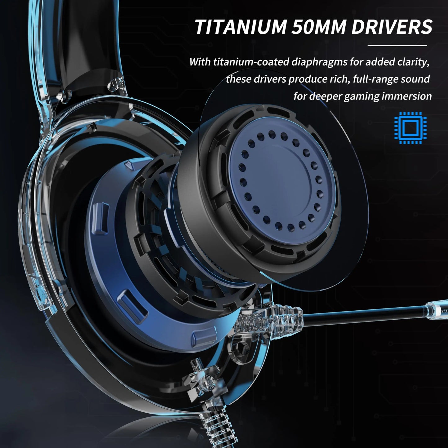 BINNUNE Wired Gaming Headphones 97dB with Microphone for PS4 PS5 Xbox Series Tablets & Laptops