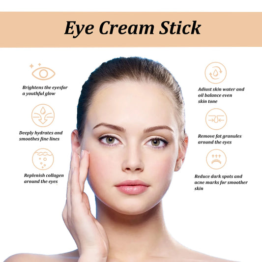 Hydrating Formula Snail Collagen Eye Cream Stick for Puffiness, Dark Circles & Fine Lines