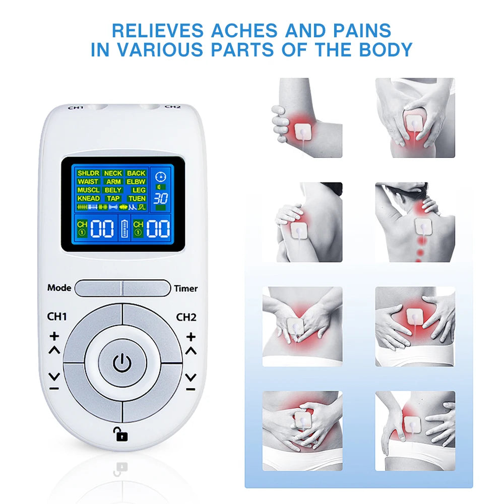 Electric Muscle Stimulator with 12 Modes – Digital Body Massager for Relaxation and Fitness Recovery
