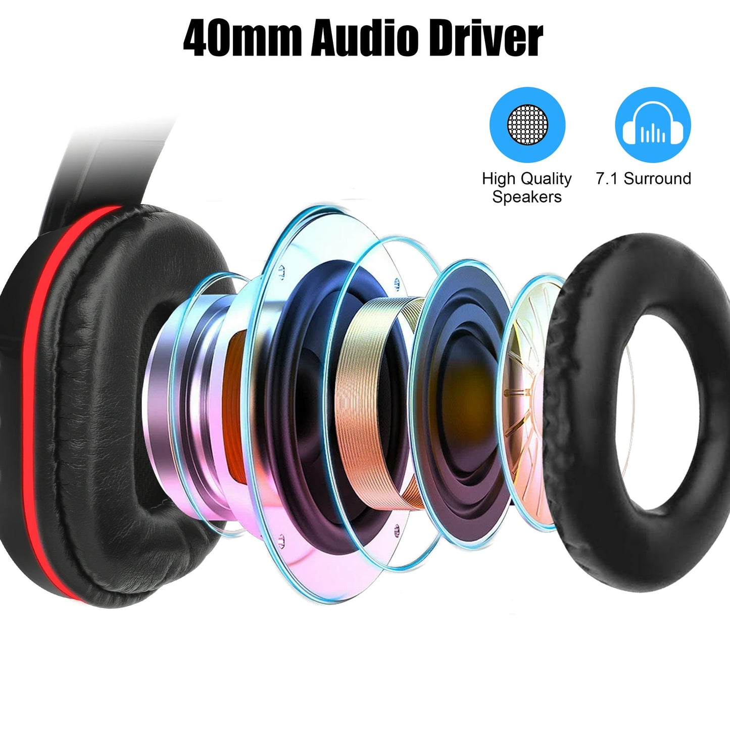 Noise Cancelling Wired Gaming Headphones with Bass Surround for Nintendo Games PS4 & Laptops