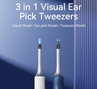 Visual Ear Cleaning Camera 12MP with EarCare Picks Tweezers & 6 Silicone Spoons