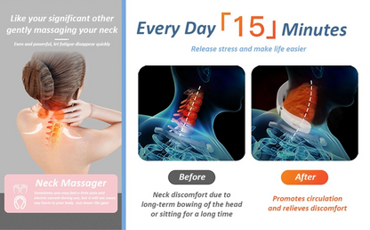 Portable Electric Neck Massager Cervical Relaxation Device for Home, Office & Travel