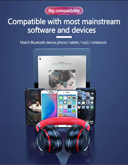 Lenovo HD200 Wireless Bluetooth Over-Ear Headphones with Noise Cancellation for Gaming & Music