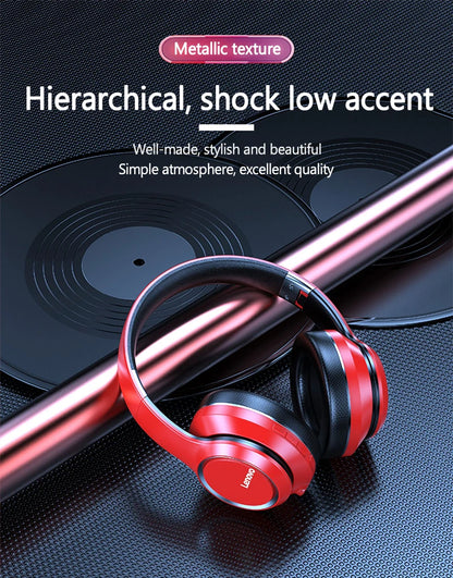 Lenovo HD200 Wireless Bluetooth Over-Ear Headphones with Noise Cancellation for Gaming & Music