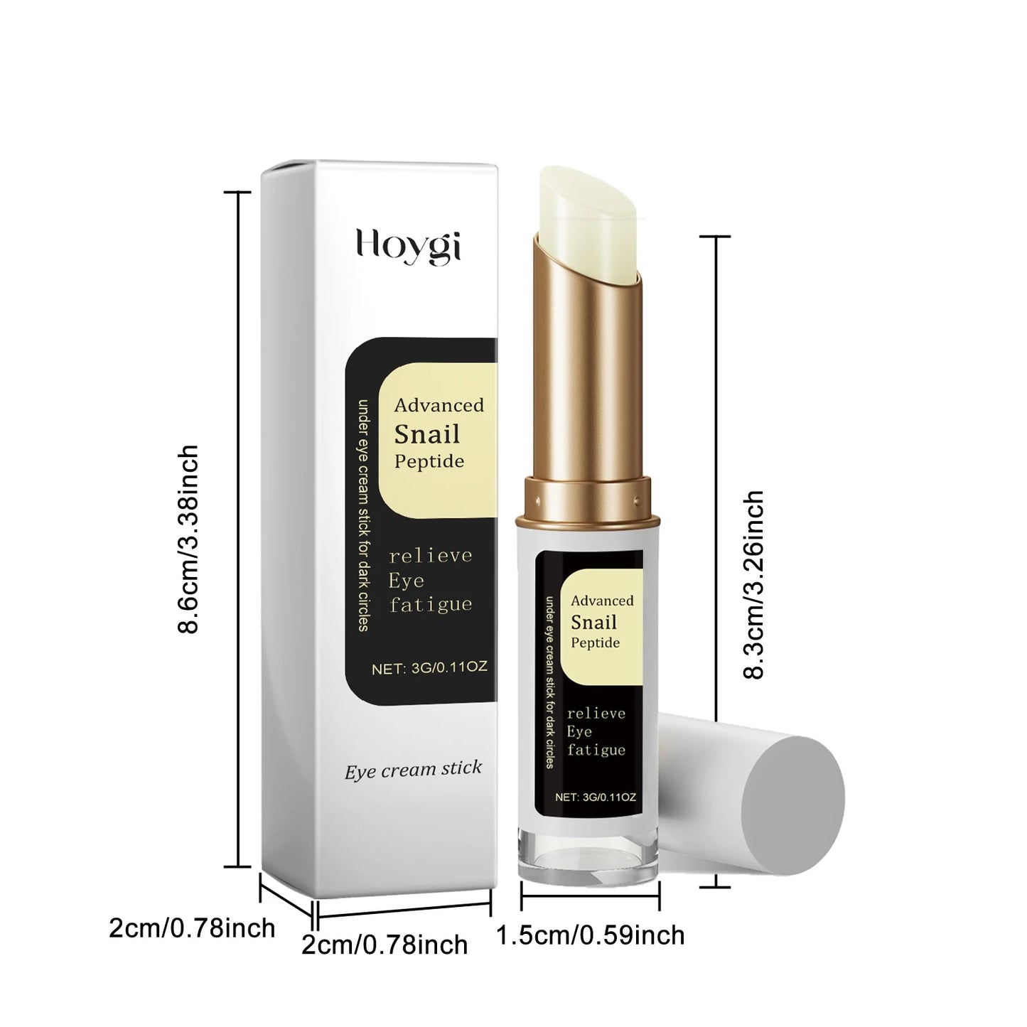 Hydrating Formula Snail Collagen Eye Cream Stick for Puffiness, Dark Circles & Fine Lines