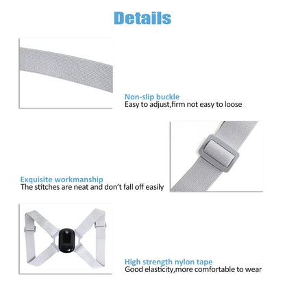 Smart Posture Corrector Belt Sensor for Kids & Adults – Improved Sitting Alignment with Invisible Reminder