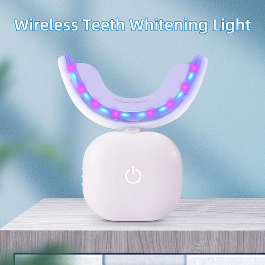 Wireless LED Teeth Whitening Light Dental Care Device for Adults