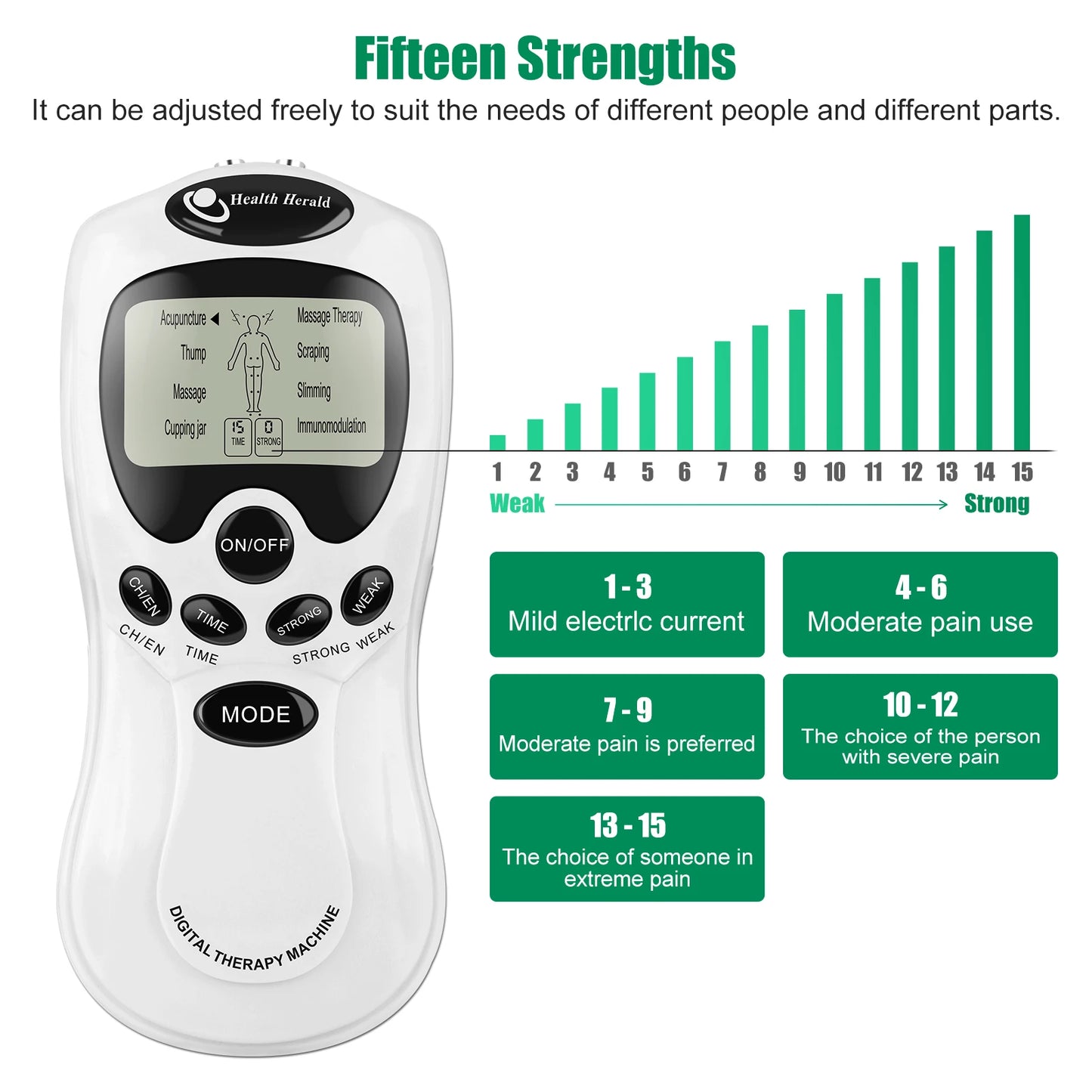 SALORIE 8 Mode EMS Electric Herald Tens Machine Acupuncture Body Massage