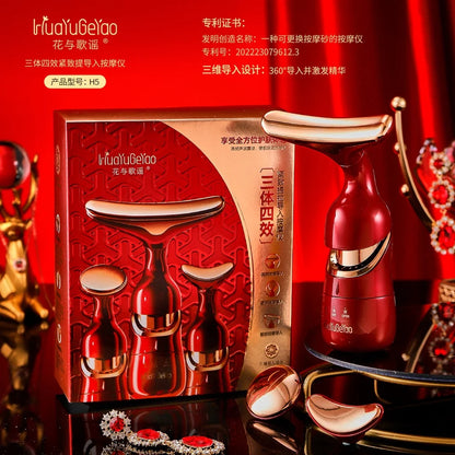Microcurrent Face Neck & Eye Massage Beauty Device for Skin Care & Relaxation