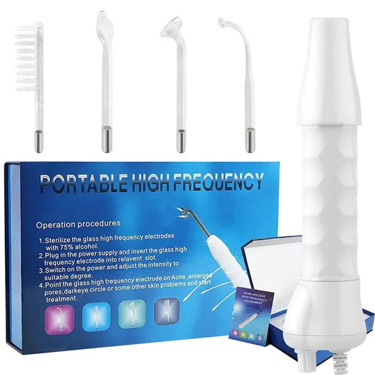 4-in-1 High Frequency Beauty Wand – Facial Massage Device for Skin Firming and Glow