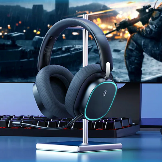 RGB Lights GH02 Wireless & Wired Bluetooth 5.3 & 2.4GHz Gaming Headsets with Microphone
